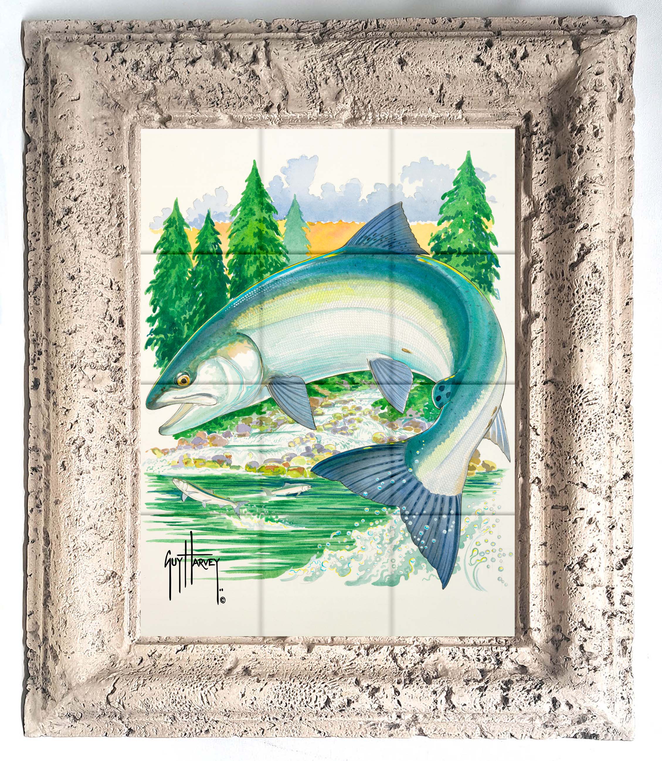 "Sockeye at Secluded Bay" Tile Art - Image 7