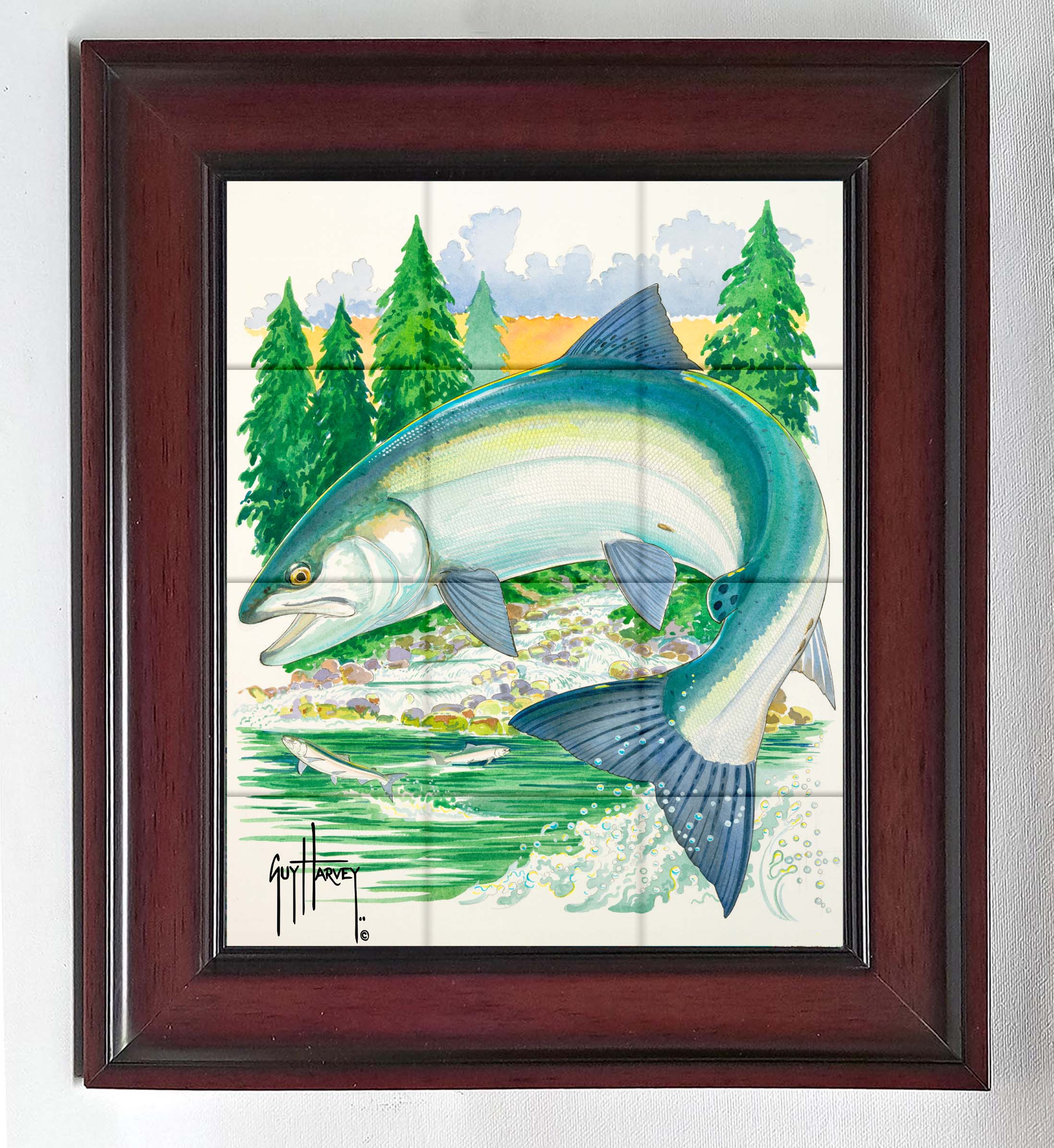 "Sockeye at Secluded Bay" Tile Art - Image 9