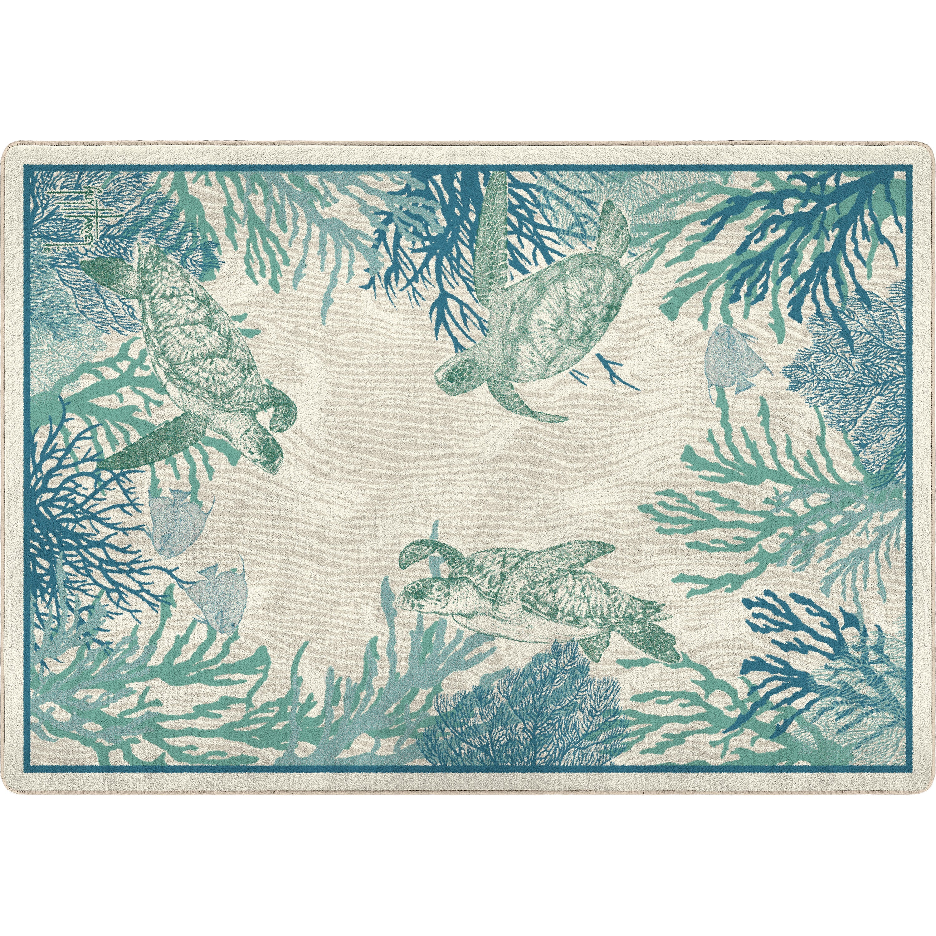 Turtle Coral Area Rug