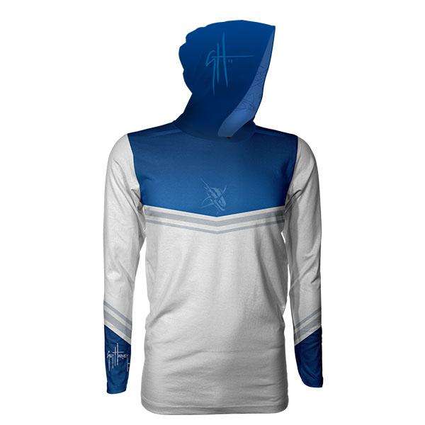 WHITE MARLIN LONG SLEEVE PERFORMANCE HOODIE - Image 4