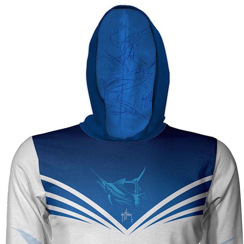 WHITE SAILFISH LONG SLEEVE PERFORMANCE HOODIE - Image 3