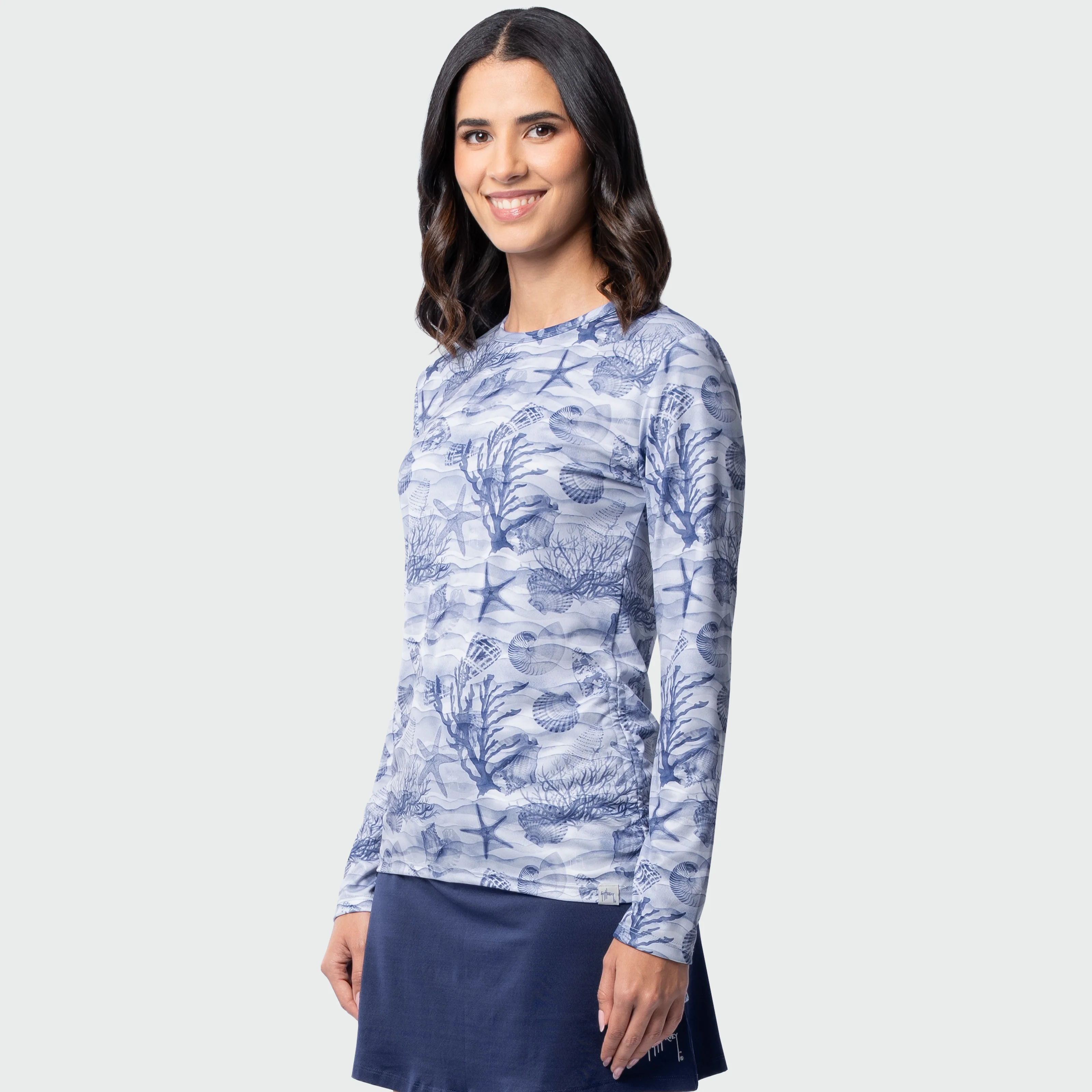 Eco Cast Sun Protection Ruched Top -Shell Wave - Image 3