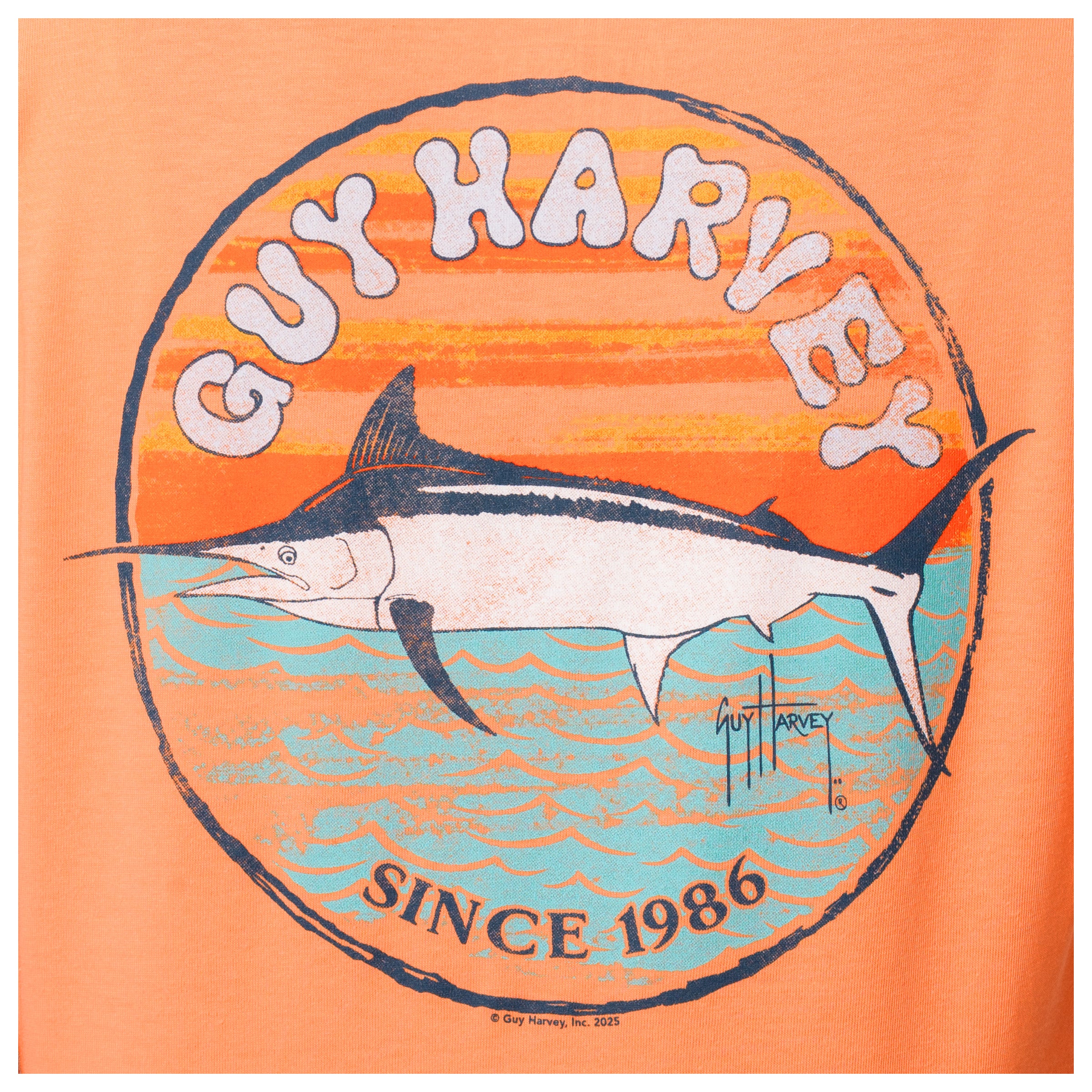 Lightweight V-Neck Tee - Circle Marlin - Image 4